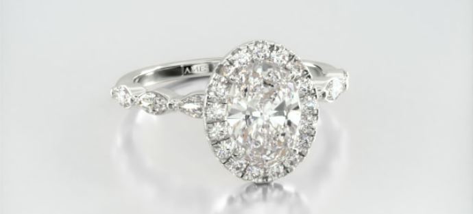 $25000 engagement ring with halo oval diamond