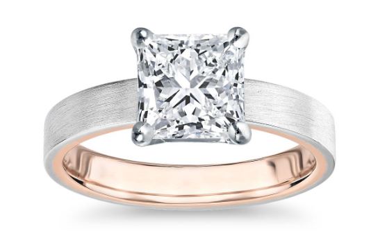 $25000 engagement ring with princess cut diamond